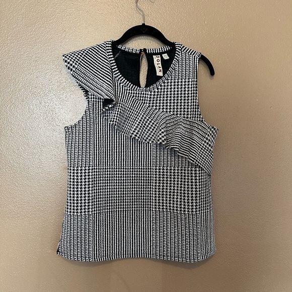 Dolan Herringbone Sleeveless Asymmetric Top Size M - Picture 1 of 5